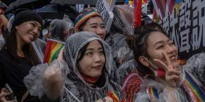 A gay pride march in Taipei in October 2022.