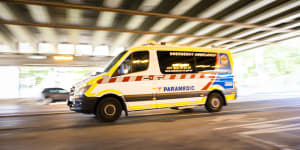 Ambulance at the Alfred Hospital.