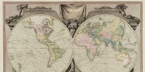 The'New map of the World'in 1800,shows Cook's discoveries.