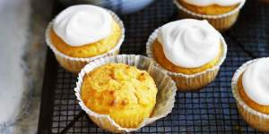 Suitable for the gluten-intolerant and for vegans:Apricot lemon cupcakes.