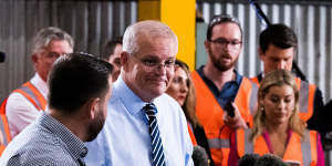 Scott Morrison touring TEi Services in Townsville.