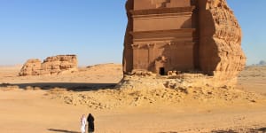 Mada'in Saleh,a UNESCO World Heritage Site,in Saudi Arabia. The country will begin granting tourist visas for the first time on Saturday,September 28.