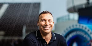 Channel Nine commentator Ian Thorpe at the Melbourne Sports and Aquatic Centre ahead of the World Shortcourse Championships.