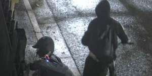 CCTV images of the attack in Newtown.