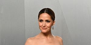 Rose Byrne arrives at the Vanity Fair Oscar Party.