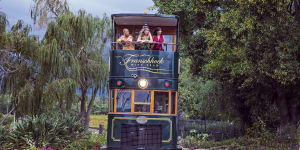 The wine tram is unique to South Africa’s beautiful Franschhoek Valley.