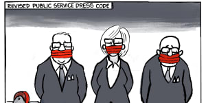 Dyson cartoon;re public service,freedom of speech,Age Letters 8 August 2019