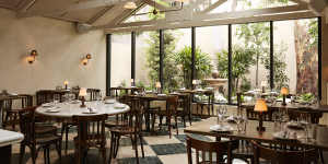 The Dry Dock’s light-filled dining room.