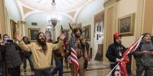 Members of alt-right groups such as the Proud Boys as well as the cult conspiracy Qanon descended on the US Capitol on January 6.