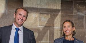 NSW Minister for Planning Rob Stokes with Government Architect Abbie Galvin at the Australian Museum,where old and new design converges.