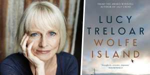 Author Lucy Treloar and her book Wolfe Island.