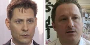 Accused of espionage:Canadian nationals Michael Kovrig,left,and Michael Spavor. 