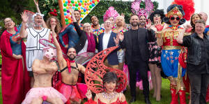 The Sydney Gay and Lesbian Mardi Gras Parade preview with CEO Albert Kruger and Dykes on Bikes president Emily Saunders,among others.