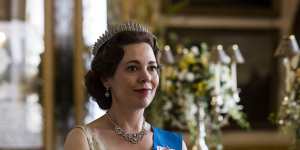 Olivia Colman as Queen Elizabeth II in The Crown.