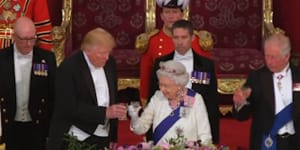 Trump turns from pomp to business in UK visit