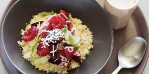 Healthy,flavoursome start to your day:Jill Dupleix's breakfast cous cous with berries.