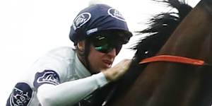 Overpass,ridden by Josh Parr,takes out the Sydney Stakes at Randwick in 2024.