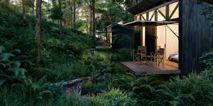 An artist impression of the eco-cabins on the five-day Scenic Rim trail experience.