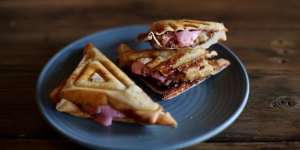 The Nutella and marshmallow jaffle.