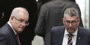 Prime Minister Scott Morrison with Resources Minister Keith Pitt in June 2020.