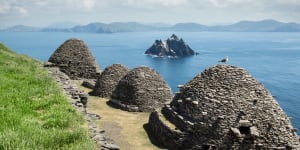 The Skellig Michael huts doubled as Luke Skywalker’s refuge in Star Wars:The Last Jedi.