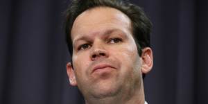 Senator Matt Canavan,the now ex-minister for resources and northern Australia,nominated for an Ernie for"blaming his mum".