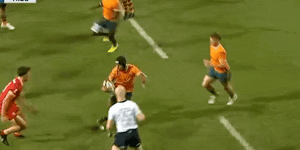 Treyvon Pritchard suffered a hip drop tackle against Wales in the Junior World Championship