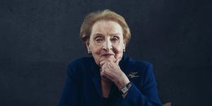 While keen for a female president,Madeleine Albright says she wouldn’t vote for someone she disagreed with simply because she was a woman.