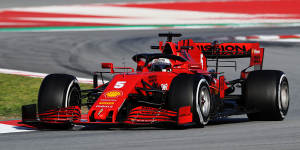 Ferrari's Sebastian Vettel at testing in Spain last month. 