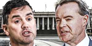 Digital image of Victorian Opposition Leader Michael O’Brien and his failed challenger Brad Battin