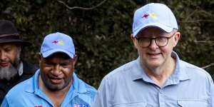Prime Minister Anthony Albanese and his PNG counterpart,James Marape,walk the Kokoda Track. 