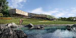 Rendered image of Silversea’s The Cormorant at 55 South.