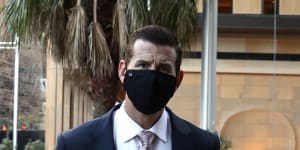 Ben Roberts-Smith arrives at the Federal Court in Sydney on Friday. 