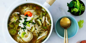 Parsley is non-negotiable in this chicken noodle soup.