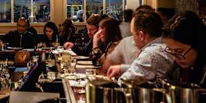 The buzzing dining space.