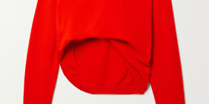 A red cashmere turtleneck sweater from The Row is at the top of Violette Serrat’s wish list.