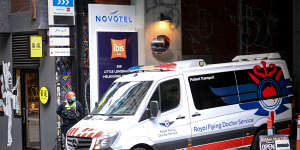 The Novotel Ibis hotel in central Melbourne has been used as a quarantine hotel.
