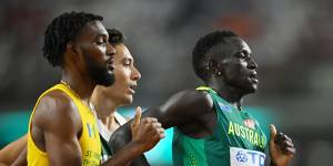 Peter Bol finished fourth in his 800m heat,but the result wasn’t good enough to get him into a semi-final. 