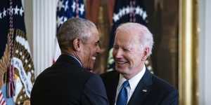 Michelle Obama supports US President Joe Biden.