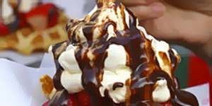 Mouth-watering ... waffles and chocolate are Belgian favourites.