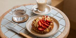 Strawberry danish at Flour in Caringbah South.