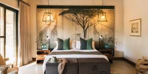 All rooms have headboards designed by local artists. 