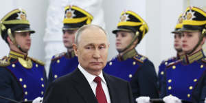Russian President Vladimir Putin at the Kremlin on Monday.