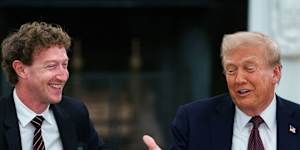 Meta chief executive Mark Zuckerberg wines and dines with Donald Trump.