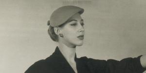 Diane Masters modelling 1950s fashion.