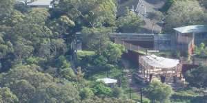 Stills taken above Sydney’s Taronga Zoo on Wednesday.