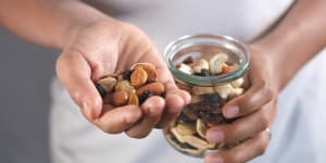 Boost your fibre intake by eating more nuts. 