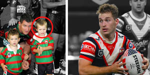 His parents made him wear a Rabbitohs jersey – and he hated it. Now he’s a Roosters star