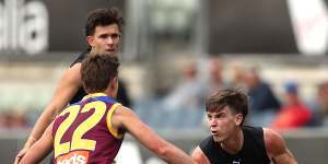 Paddy Dow in action during the VFL clash with the Lions.