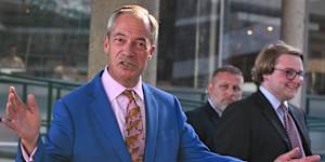 Nigel Farage in London this week.